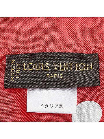 Louis Vuitton Navy Red Color Silk Scarf (view 2)