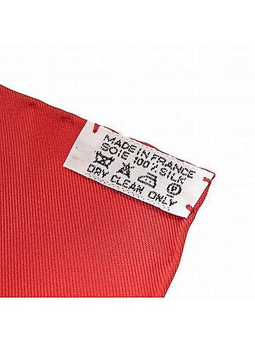 Hermès Red Color Silk Scarf (view 2)