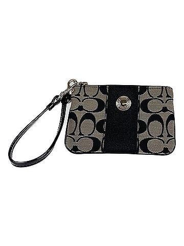 Coach Signature Black Canvas Pouch (view 1)