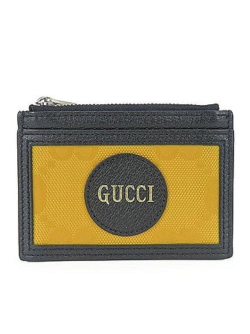 Gucci Black Yellow Leather Business Card Case (view 1)
