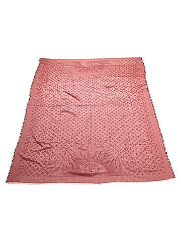 Louis Vuitton Bordeaux Red Color Cashmere Shawl (view 1)
