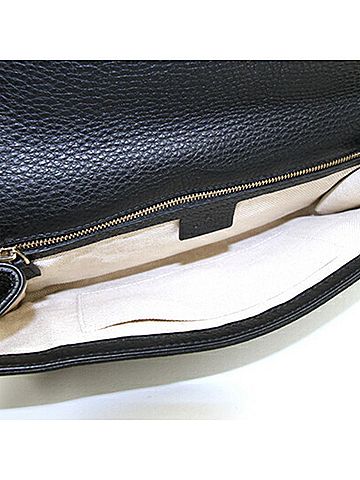 Gucci Black Leather Clutch Bag (view 2)