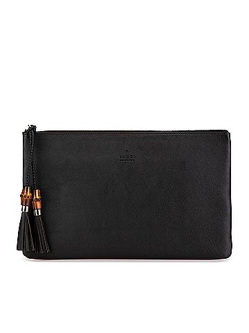 Gucci Black Leather Clutch Bag (view 1)