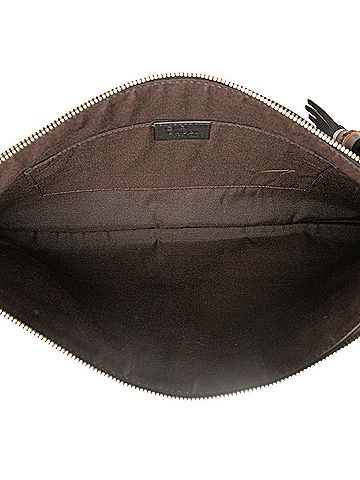 Gucci Black Leather Clutch Bag (view 2)