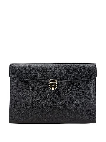 Gucci Black Leather Clutch Bag (view 1)