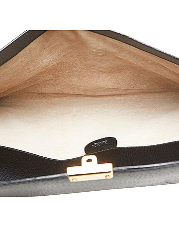 Gucci Black Leather Clutch Bag (view 2)