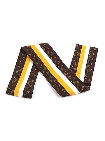 Louis Vuitton Brown White Yellow Cotton Scarf (view 2)