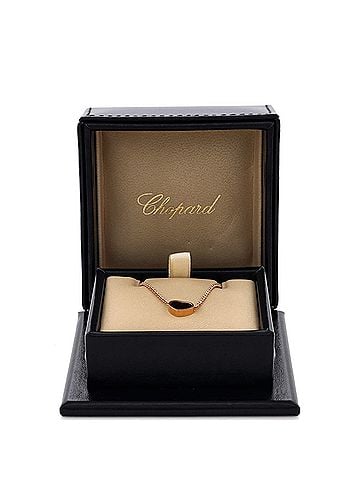 Chopard My Happy Hearts Pendant Necklace 18K Rose Gold with Onyx (view 2)