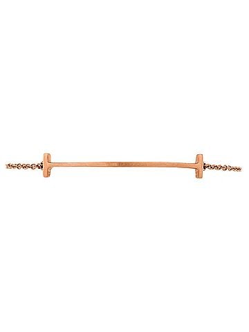 Tiffany & Co. T Smile Chain Bracelet 18K Rose Gold Medium (view 1)