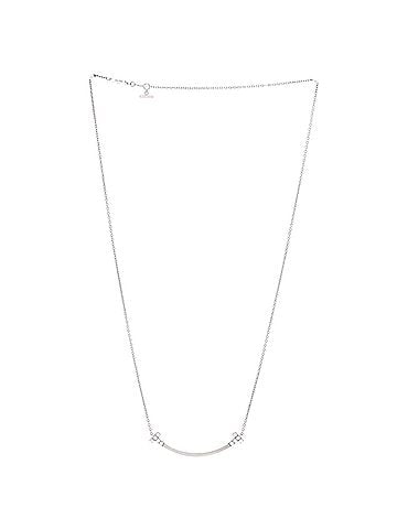 Tiffany & Co. T Smile Pendant Necklace 18K White Gold with Diamonds Medium (view 2)