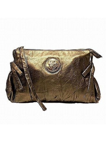 Gucci Gold Leather Clutch Bag (view 1)