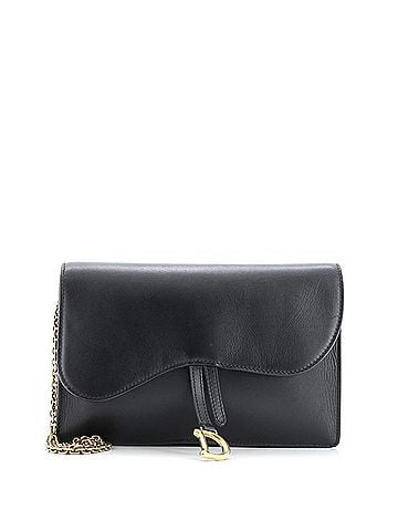 Christian Dior Saddle Chain Wallet Leather Medium (view 1)