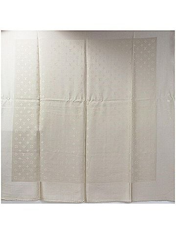 Louis Vuitton Light Beige Silk Scarf (view 1)