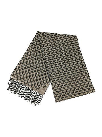 Prada Beige Gray Wool Cashmere Shawl (view 1)