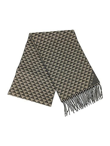 Prada Beige Gray Wool Cashmere Shawl (view 2)