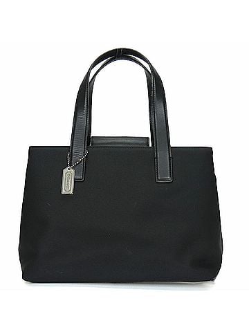 Coach Black Nylon Leather Handbag (view 1)
