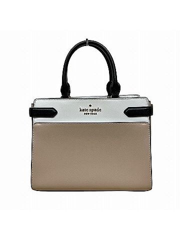 Kate Spade New York Beige Black White Leather Handbag Shoulder Bag (view 1)