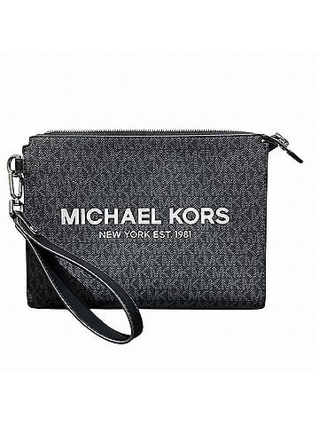 Michael Kors Black Pvc Leather Clutch Bag (view 1)