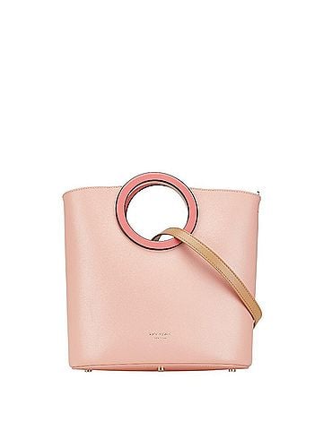 Kate Spade New York Brown Pink Leather Handbag Shoulder Bag (view 1)