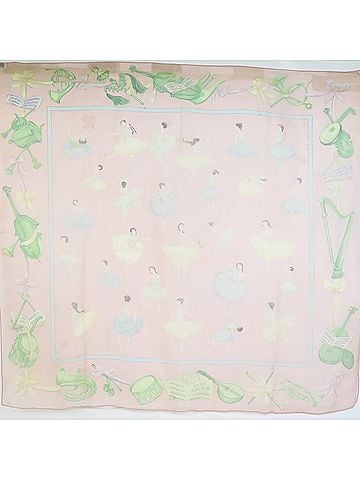 Hermès Multi-Color Pink Silk Scarf (view 1)