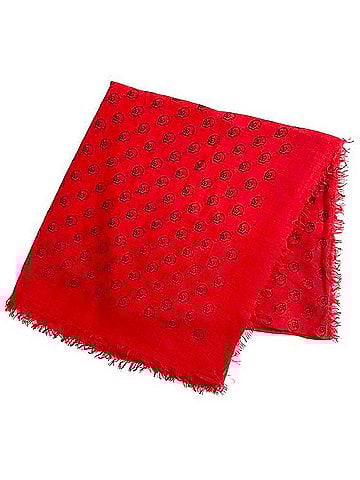 Gucci Red Color Silk Shawl (view 2)