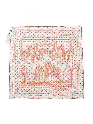 Hermès Multi-Color Orange Silk Scarf (view 2)