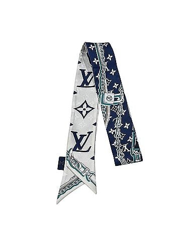 Louis Vuitton Blue Gray Silk Scarf (view 1)