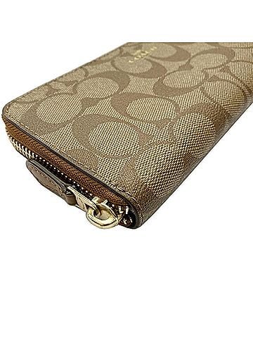 Coach Signature Brown Pvc Wallet (Bi-Fold) (view 2)