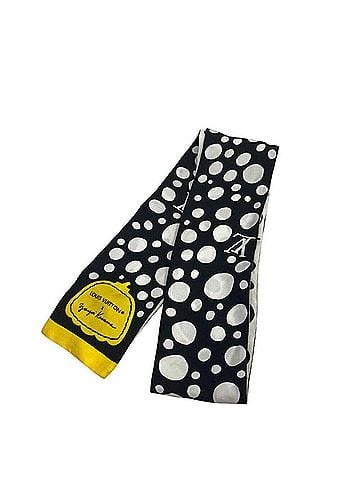 Louis Vuitton Black White Silk Scarf (view 1)