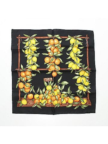 Hermès Black Multi-Color Silk Scarf (view 2)