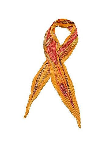 Hermès Orange Yellow Silk Scarf (view 1)