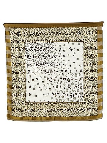 Valentino Garavani Khaki Silk Scarf (view 1)