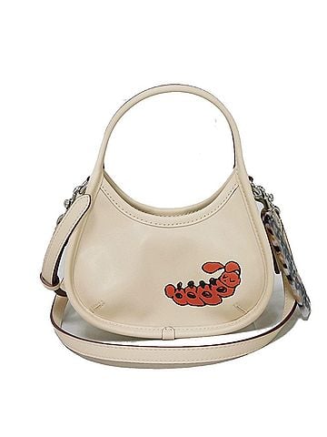 Coach White Leather Handbag Shoulder Bag (view 1)
