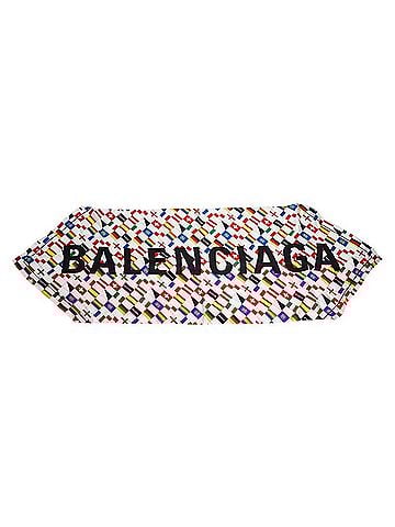 Balenciaga Multi-Color White Silk Scarf (view 1)