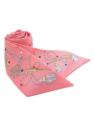 Hermès Pink Silk Scarf (view 1)