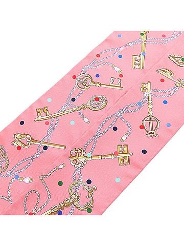 Hermès Pink Silk Scarf (view 2)