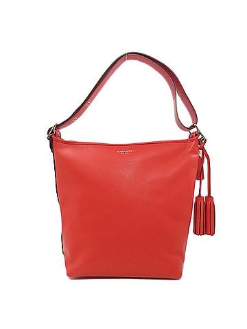 Coach Orange Leather Shoulder Bag (view 1)