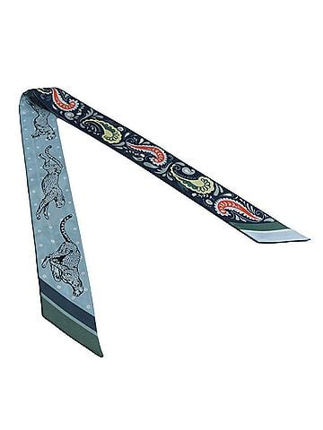 Hermès Blue Green Silk Scarf (view 1)