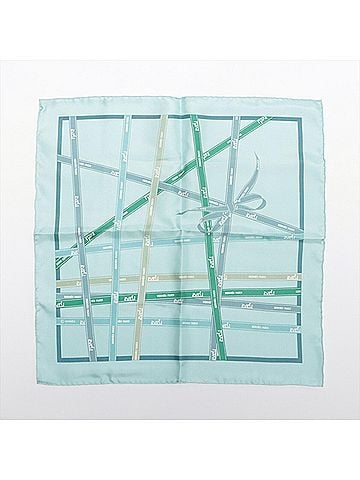Hermès Light Blue Silk Scarf (view 1)