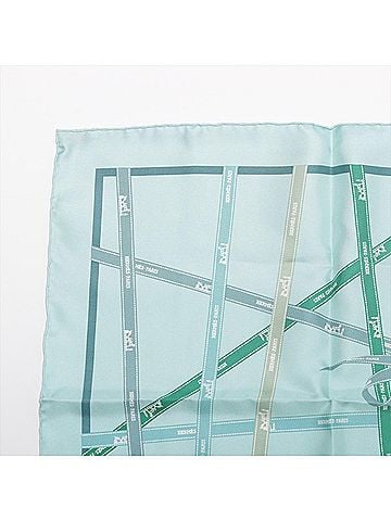 Hermès Light Blue Silk Scarf (view 2)