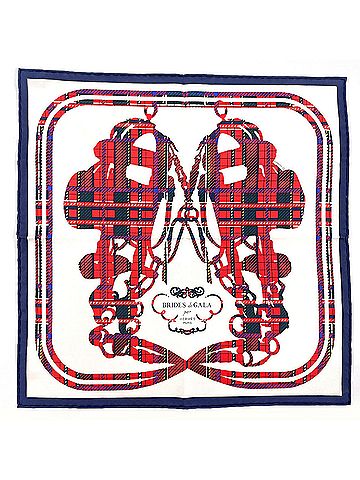 Hermès White Silk Scarf (view 1)
