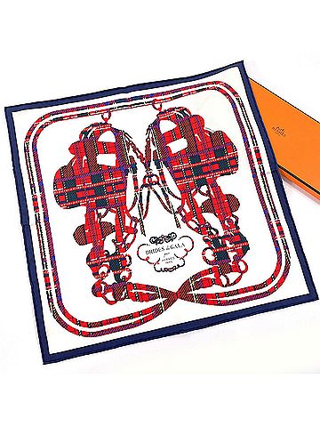 Hermès White Silk Scarf (view 2)