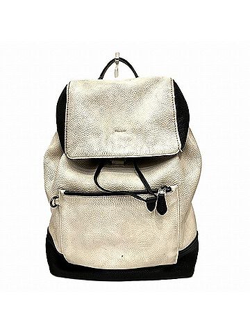 Coach Black White Leather Backpack (view 1)