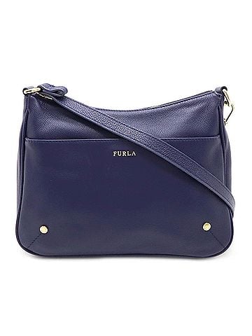 FURLA Navy Leather Shoulder Bag (view 1)