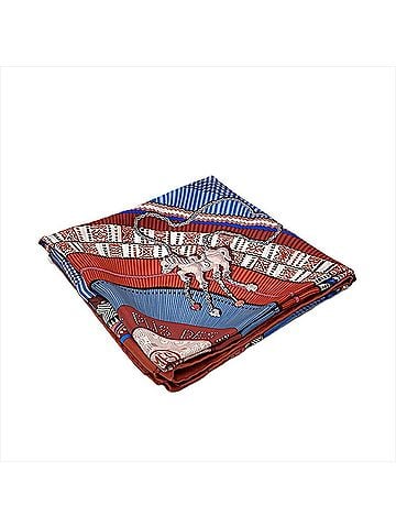 Hermès Red Color Silk Scarf (view 2)