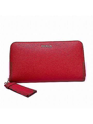 FURLA Red Color Leather Long Wallet (Bi-Fold) (view 1)