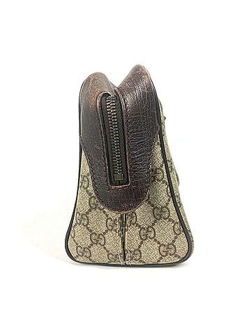 Gucci Beige Brown Gg Supreme Leather Clutch Bag Pouch (view 2)