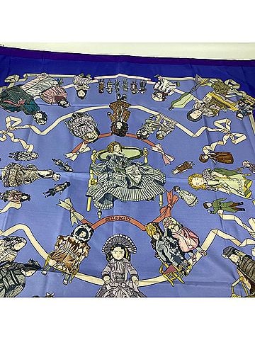 Hermès Purple Silk Scarf (view 2)