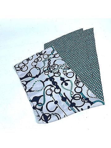 Hermès Black Green Silk Scarf (view 2)