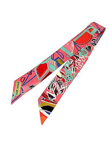 Hermès Pink Silk Scarf (view 1)